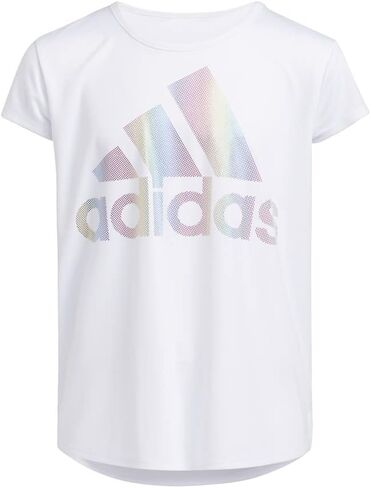 adidas girls Short Sleeve Scoop Neck Tee T-shirt T Shirt, Vivid Red, 8-15 Years US in Saudi Arabia