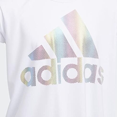 adidas girls Short Sleeve Scoop Neck Tee T-shirt T Shirt, Vivid Red, 8-15 Years US in Saudi Arabia