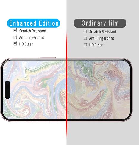 SLANKU [3 حزمة شاشة الحزمة لزجاج iPhone 16E ، لا توجد فقاعات ، مضادة للخدش ، ودية للحالة ، وسهلة التثبيت in Kuwait
