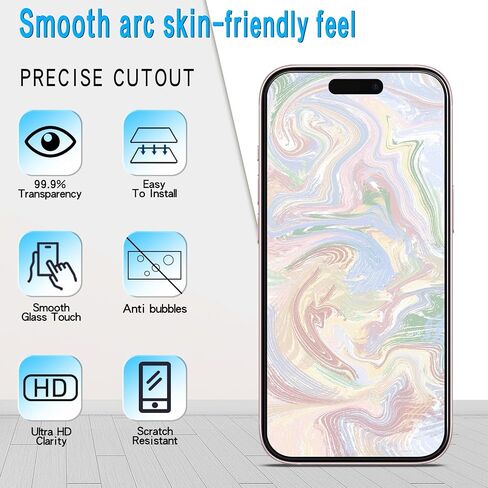 SLANKU [3 حزمة شاشة الحزمة لزجاج iPhone 16E ، لا توجد فقاعات ، مضادة للخدش ، ودية للحالة ، وسهلة التثبيت in Kuwait