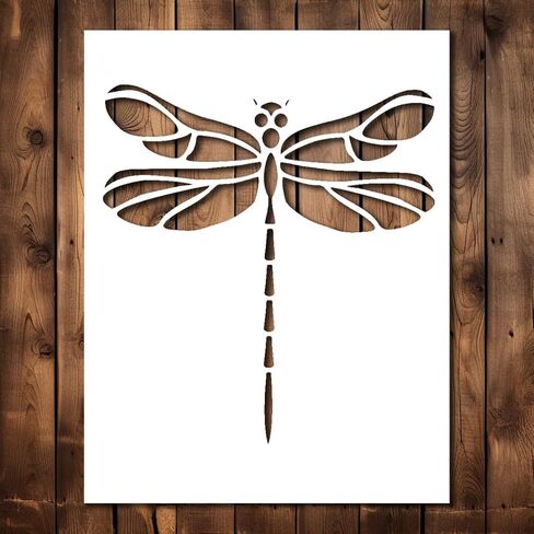 Dragonfly Stencil Template - Reusable Dragonfly Stencils for Painting on Wood, Glass, Wall Rock, Walls, Canvas, Glassware, Spray Painting, Airbrushing, Crafts (5x6) in Saudi Arabia