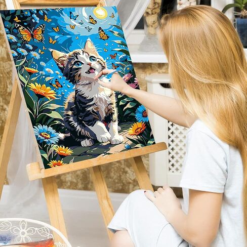 Zythron Flowers Paint by Numbers Kit for Adults - Flowers Vase in a Window Paint by Number on Canvas, Without Frame DIY Acrylic Canvas Painting for Adults Beginners Art Crafts (16x16 Inch) in Saudi Arabia
