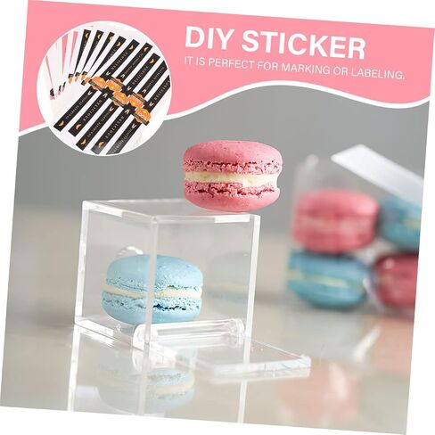 Food Packaging Sealing Stickers 100pcs Tamper Evident Stickers Pink Striped Long Sealing Labels for Handmade Baking Retail Store Wrapping Cookie and Cake Boxes (Pink) in Saudi Arabia
