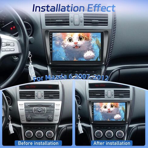 [2 + 64g] NHOPEEW Android 13 Stereo Car Stereo لـ Mazda 6 2007-2012 مع Carplay Wireless و Android Auto - 9 بوصة اللمسات التي تعمل باللمس - CARAIGINE in Kuwait