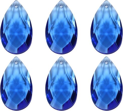 حبات Patikil K9 Crystal Prendants دمعة ، 6 حزمة 38 ملم من المنشورات الثريا أجزاء معلقة مصباح DIY للفنون الزخرفة ، الأخضر in Saudi Arabia