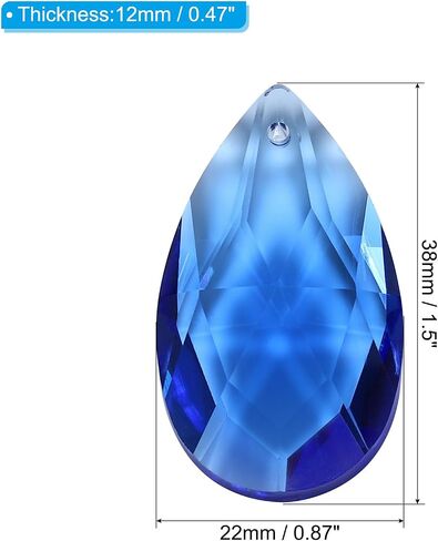 حبات Patikil K9 Crystal Prendants دمعة ، 6 حزمة 38 ملم من المنشورات الثريا أجزاء معلقة مصباح DIY للفنون الزخرفة ، الأخضر in Saudi Arabia