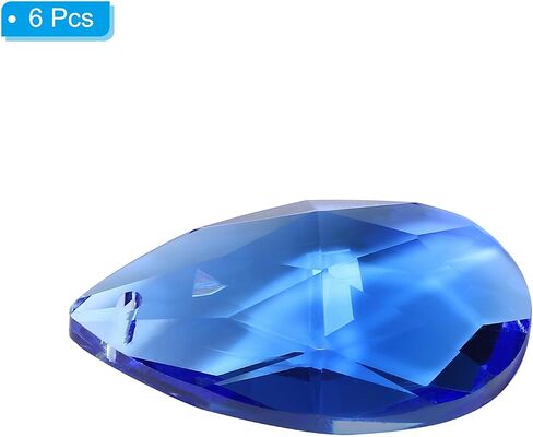 حبات Patikil K9 Crystal Prendants دمعة ، 6 حزمة 38 ملم من المنشورات الثريا أجزاء معلقة مصباح DIY للفنون الزخرفة ، الأخضر in Saudi Arabia