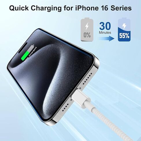 2 في 1 USB C إلى USB C/Cable Lightning 10ft ، Type T Type C عدة موصلات متعددة سلك الشاحن السريع العالمي لـ Apple iPhone 16/15 Pro Max/15 Pro/14 Pro Max/14 Pro/13/11 in Kuwait