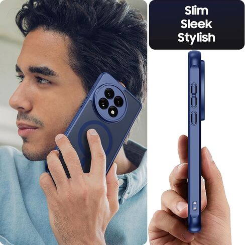 Magnetic for OnePlus 13R Case [Fit for MagSafe] Translucent Matte Shockproof Phone Case with Camera Cover, One Plus 13R Slim Thin Yet Military Grade Drop Proof Silicone Bumper Case, Black in Kuwait