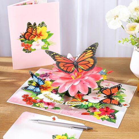 Cardinal Couple Pop Up Mothers Day Card, 3D Love Birds Anniversary Cards, Ideal Gift for Birthday, Wedding, Valentines, Mothers Day All Occasion for Wife, Her, Husband, Wife, Him, Boyfriend,Girlfriend in Kuwait