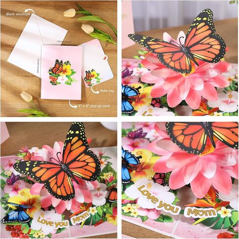 Cardinal Couple Pop Up Mothers Day Card, 3D Love Birds Anniversary Cards, Ideal Gift for Birthday, Wedding, Valentines, Mothers Day All Occasion for Wife, Her, Husband, Wife, Him, Boyfriend,Girlfriend in Kuwait