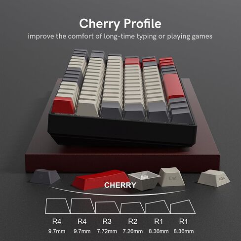 تألق من خلال Keycaps 60 65 75 100 ٪ ، Keycaps Cherry 136 Keys PBT PBT تسامي مفاتيح مفاتيح مفاتيح مخصصة تم تعيينها للوحة المفاتيح الميكانيكية 61/64/75/84/87/104/108 تخطيط مع مجتذب المفاتيح (نمط الخشب) in Saudi Arabia