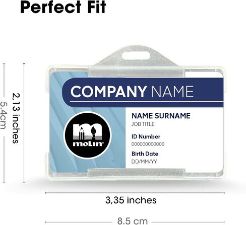 2 Pack - Molin Open Face Card Holder ID Card Holder Badge Holder in Saudi Arabia