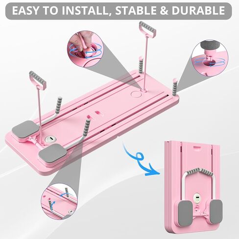 لوح بيلاتيس جانوا - مجموعة إصلاح البيلاتيس 2024، لوح إصلاح بيلاتيس متعدد الأغراض قابل للطي للمنزل، لوح بيلاتيس منزلق 5 في 1 (أرجواني) in Kuwait