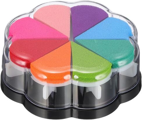 PATIKIL Craft Ink Pad, Petal Shape Rainbow Finger Stamp Ink Pads Rubber DIY Washable Pigment for Stamping Card Making Scrapbooking Painting, Mixed Gray in Saudi Arabia