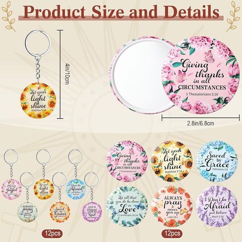54pcs Christian Gifts Set Bulk Bible Notebook Notepads Motivational Scripture Ballpoint Pen Makeup Bags Bracelet Keychain Paper Bag Bookmark for Women Easter Mother's Day Church Supplies in Saudi Arabia