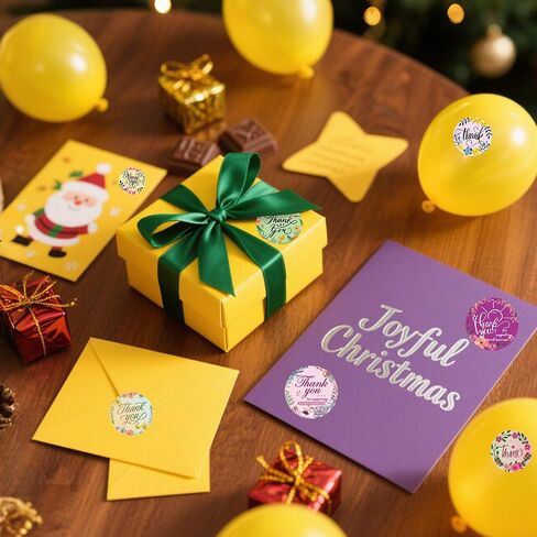 1000Pcs Colourful Thank You Stickers(2 Rolls, 500 Pcs/Roll, 16 Designs), 1 Inch for Packaging, Children Reward, Small Business, Self-Adhesive Labels for Envelopes, Gift Wrap, Craft in Kuwait