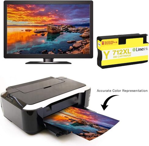 Limeink Compatible Ink Cartridge Replacement for HP 712 Ink Cartridges 712XL for HP DesignJet T650 T630 T230 T210 Studio Plotter Printers 712 XL - 1 Pack Cyan in Saudi Arabia