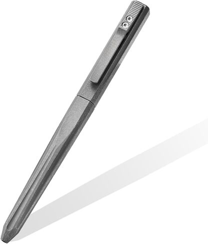 Bolt Action Pen Titanium Ballpoint Writing Pen 5.28“ with Pocket Clip Refillable Compact Size in Saudi Arabia