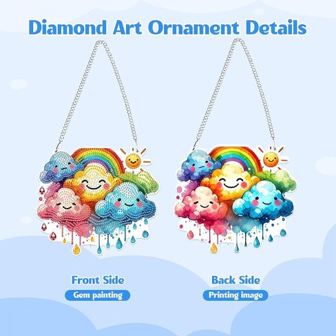 GHHKUD Hanging Diamond Art Two Birds Painting Pendants Kits for Adults Kids, DIY Decoration Special Crystal Double Sided Hanging Board Gifts Window Garden Home Decor in Saudi Arabia