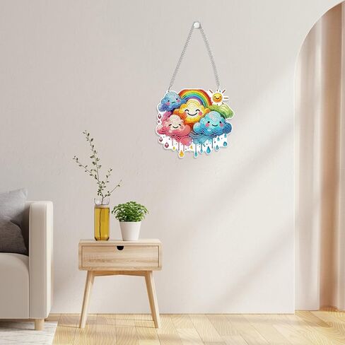 GHHKUD Hanging Diamond Art Two Birds Painting Pendants Kits for Adults Kids, DIY Decoration Special Crystal Double Sided Hanging Board Gifts Window Garden Home Decor in Saudi Arabia