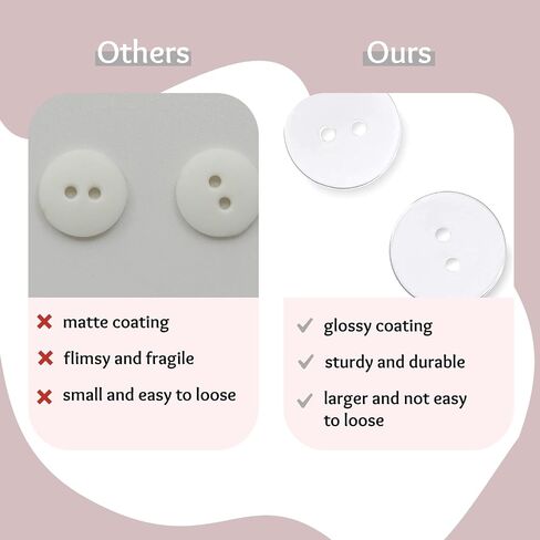 3/4" Clear Sewing Buttons 2 Hole Pack of 100 Transparent Buttons for Sewing 30L Crafts Replacement 0.75 inch (19mm) Glossy Round Bulk Large Plastic Ideal for Dress Pants Shirt Skirt Blouse in Saudi Arabia