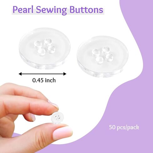 3/4" Clear Sewing Buttons 2 Hole Pack of 100 Transparent Buttons for Sewing 30L Crafts Replacement 0.75 inch (19mm) Glossy Round Bulk Large Plastic Ideal for Dress Pants Shirt Skirt Blouse in Saudi Arabia