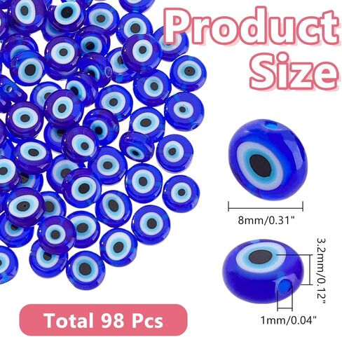6 ملم حوالي 250pcs الزرقاء الزجاجية الزجاجية الزجاجية الزرق in Saudi Arabia