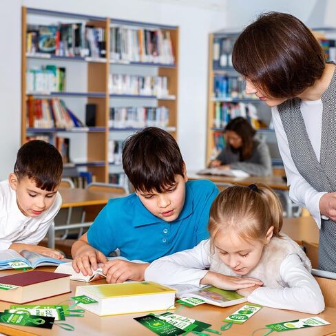 TINLADE 200 PCS Earth Day Paper Stowrmarks للطلاب Kraft Paper Twurdmarks Bulk Earth موضوع اللوازم التعليمية للدرس المدرسي للأطفال in Saudi Arabia