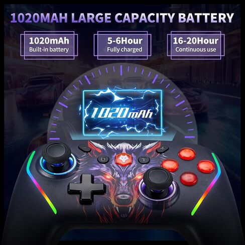 NBCP Wireless Switch Controller for Nintendo Switch/Lite/OLED Controller, Switch Controller with Mouse Touch on Back Buttons, Extra Switch Pro Controller with Wake, Programmable, Turbo Function in Kuwait