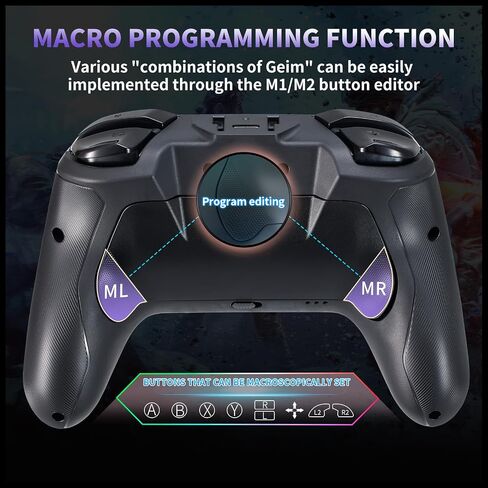 NBCP Wireless Switch Controller for Nintendo Switch/Lite/OLED Controller, Switch Controller with Mouse Touch on Back Buttons, Extra Switch Pro Controller with Wake, Programmable, Turbo Function in Kuwait