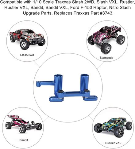 Hosim RC Aluminum Steering Bellcrank & Drag Link for Slash 2WD rustler Bandit 1/10 RC Truck Crawler,Upgraded Parts of 3743(Red Set) in Saudi Arabia