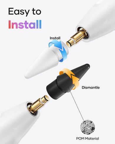 Replacement Tips for Apple Pencil 2nd Gen/1st Gen/USB-C/Apple Pencil Pro Generation, Exact Match to Apple Pen Nibs, Pink, 6 Pack in Kuwait
