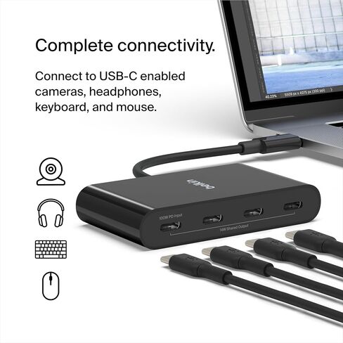 Belkin USB-C Hub, 5-in-1 Multiport Adapter - USB-C Docking Station with 4K HDMI, 2 x USB-A Ports, SD Card Slot, & MicroSD Card Slot for MacBook Pro, Air, iPad Pro, XPS, and More in Saudi Arabia