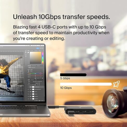 Belkin USB-C Hub, 5-in-1 Multiport Adapter - USB-C Docking Station with 4K HDMI, 2 x USB-A Ports, SD Card Slot, & MicroSD Card Slot for MacBook Pro, Air, iPad Pro, XPS, and More in Saudi Arabia