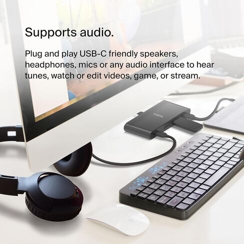 Belkin USB-C Hub, 5-in-1 Multiport Adapter - USB-C Docking Station with 4K HDMI, 2 x USB-A Ports, SD Card Slot, & MicroSD Card Slot for MacBook Pro, Air, iPad Pro, XPS, and More in Saudi Arabia
