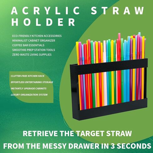 Straw Storage Container Organizer for Drinking Straws in Saudi Arabia