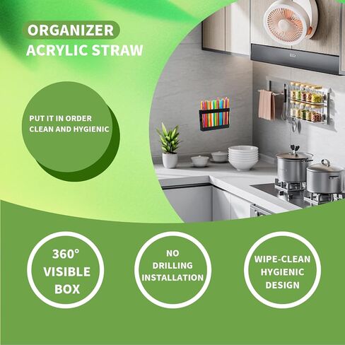 Straw Storage Container Organizer for Drinking Straws in Saudi Arabia