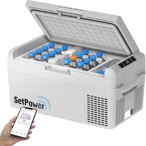 Setpower 12V Refrigerator 21 Quart Portable Freezer 50 Hours Backup Cooling,Electric Cooler for Vehicles Car Refrigerator 12V Portable Fridge for Car Camping Truck Van RV SUV Road Trip Travel RF20 in Saudi Arabia