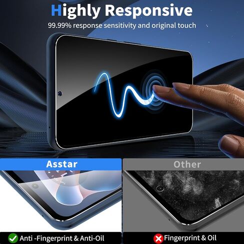 Privacy Screen Protector for Moto G 5G 2025 [2-Pack] 9H Hardness Tempered Glass Screen Protector for Moto G play 5G 2025, Anti-Scratch Case-friendly Bubble-Free in Kuwait