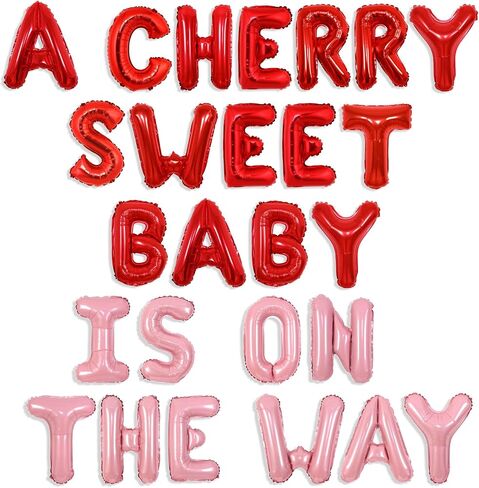 Cherry Birthday Decorations She's The Cherry On Top Balloon Banner Cherry on Top Party Decor Cherry Pattern Balloons Fruit Themed Party Decor for Cherry Bachelorette Engagement Party in Saudi Arabia