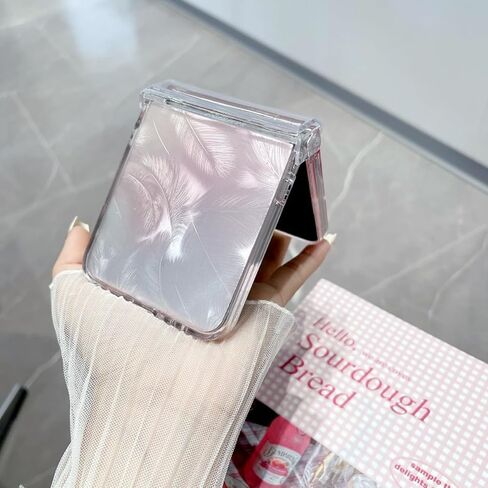 بالنسبة إلى Samsung Galaxy Z Flip 5 Case Paper Laser Laser Paper ، فتيات ، و CANTE CASE CASE BOY BEADS ، واقي مفصلي ، وغطاء بريق امرأة أنيقة لـ Samsung Z Flip 5 -pink in Kuwait