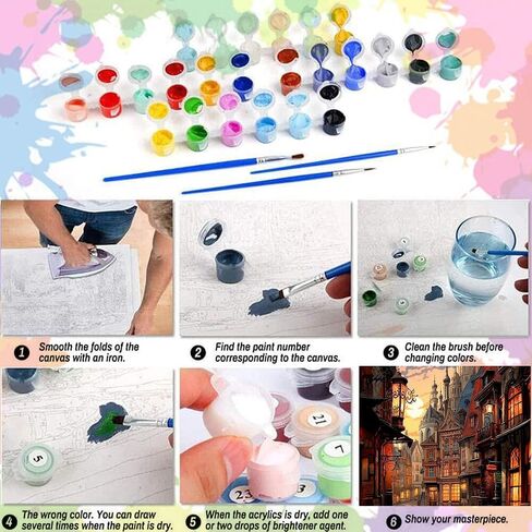 Arttoplus Butterfly Paint by Number Adult-Flower DIY Paint by Numbers for Adults, Butterfly Acrylic Oil Painting Kits for Home Wall Decor 16x20 Inch in Saudi Arabia