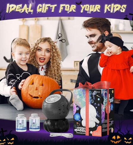 Rechargeable Bubble Machine with Multi-Color LED Lights - Blow Larger Bubbles - Automatic 20oz Bubble Maker for Kids - Outdoor Toys for Toddlers Ages 4-8 Boys Girls Party Birthday Gifts in Kuwait