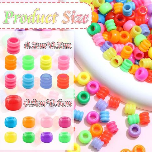 60pcs Dreadlock Beads حبات المهر القماش المهر للموظفين ملحقات ملونة مختلطة ضفائر in Kuwait