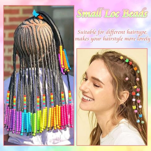 60pcs Dreadlock Beads حبات المهر القماش المهر للموظفين ملحقات ملونة مختلطة ضفائر in Kuwait