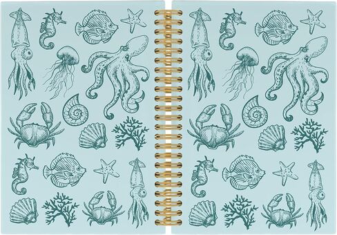Dog Themed Journal Notebook - Cute Puppy Notebooks College Ruled for Work School, Dog Breeds Line Drawing Gifts for Dog Lover, Office Supplies, Hardcover Spiral Notebook 5.5"x8.3" in Saudi Arabia