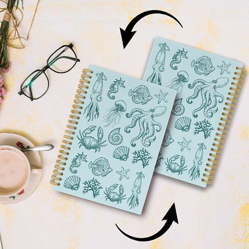 Dog Themed Journal Notebook - Cute Puppy Notebooks College Ruled for Work School, Dog Breeds Line Drawing Gifts for Dog Lover, Office Supplies, Hardcover Spiral Notebook 5.5"x8.3" in Saudi Arabia