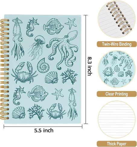 Dog Themed Journal Notebook - Cute Puppy Notebooks College Ruled for Work School, Dog Breeds Line Drawing Gifts for Dog Lover, Office Supplies, Hardcover Spiral Notebook 5.5"x8.3" in Saudi Arabia