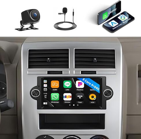 2+64G Stereo Car Stereo لـ Dodge RAM 1500/2500/3500 2006-2008 ، Dodge Durango 2005-2008 ، Chrysler 300 Touring/300C/300M 2005-2007 ، Jeep Grand Cherokee 2005-2009 with Carplay ، 6.2 "Radio with BT FM WIFI GPS in Kuwait